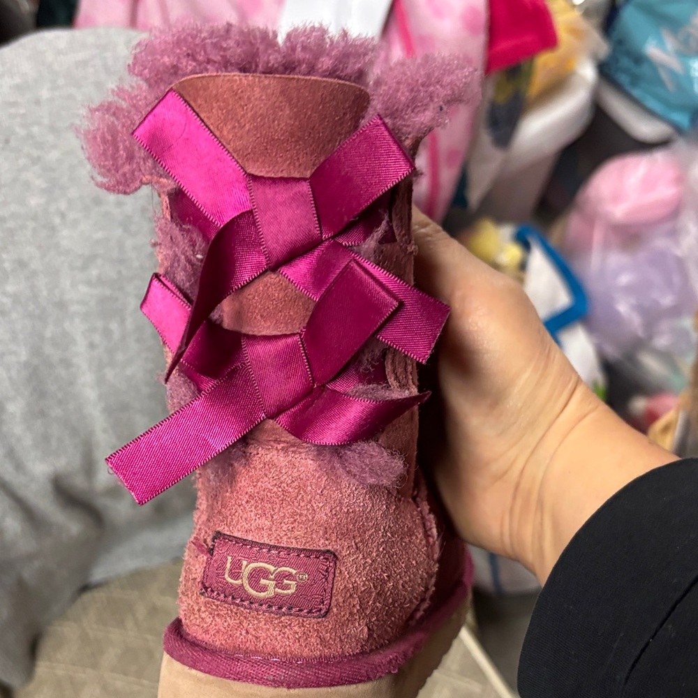 UGG Kids Fuchsia Boots with Bows